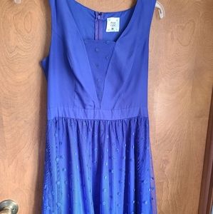 🦩 3/$30 Mac & Jac Blue Cocktail Semiformal Dress - size medium
